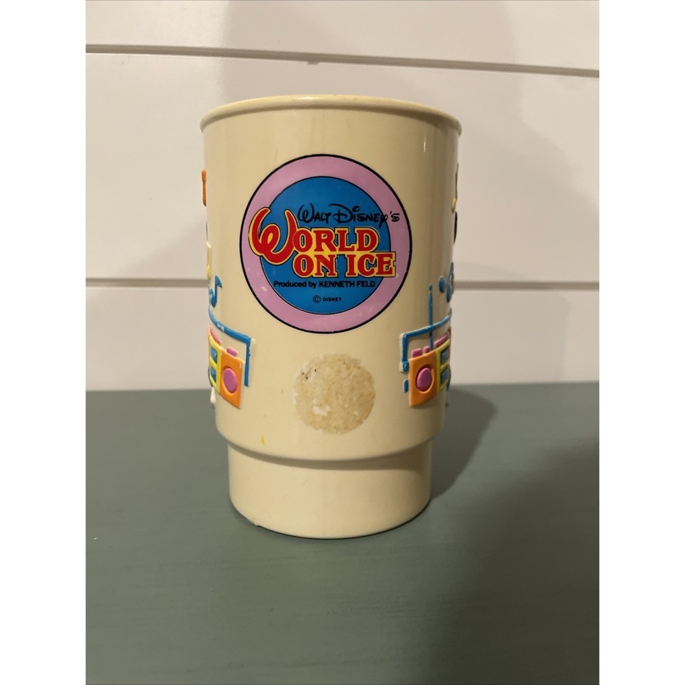 2 Disney World On Ice Cup Chip n Dale Talespin Darkwing Duck 1992 Vtg 5" Mickey - Picture 3 of 7